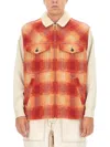 Isabel Marant Kiraneo Logo-embroidered Plaid-check Gilet In Orange