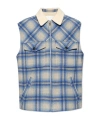 Isabel Marant Kiraneo Plaid-check Gilet In Gray