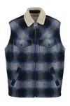 Isabel Marant Vest Sleeveless Zippered Check Motif In Blue