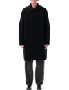 Isabel Marant Collared Long Length Side Pockets Jacket In Black