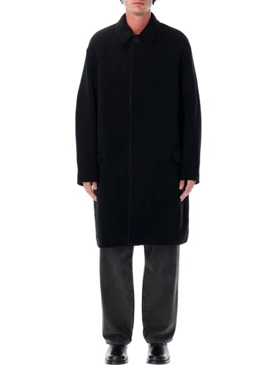 Isabel Marant Collared Long Length Side Pockets Jacket In Black