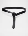 Isabel Marant Kirka Knotted Leather Belt In Black