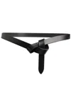 Isabel Marant Lecce Leather Pull-through Belt In Black