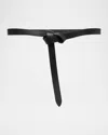 Isabel Marant Kirka Leather Pull-through Belt In Black