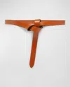 Isabel Marant Kirka Leather Pull-through Belt In Natural