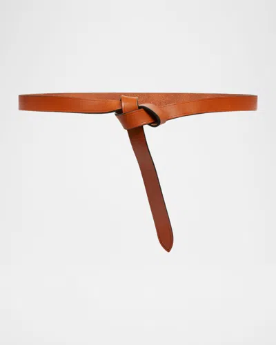 Isabel Marant Kirka Leather Pull-through Belt In White