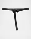Isabel Marant Kirka Leather Pull-through Belt In Black