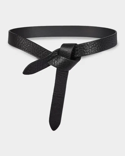 Isabel Marant Kirka Leather Wrap Belt In Black