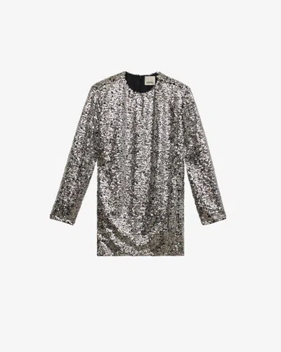 Isabel Marant Kleid Heliane In Silver