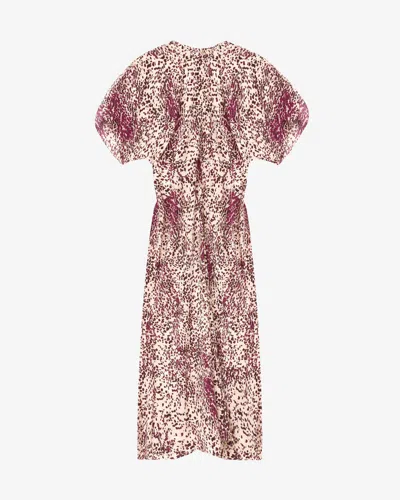 Isabel Marant Kleid Keany In Purple-ecru
