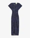Isabel Marant Terena Sequin-embellished Twisted Dress In Blue