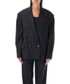 Isabel Marant Klero Checked Double-breasted Wool-blend Blazer