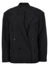 Isabel Marant Klero Checked Double-breasted Wool-blend Blazer In Gray