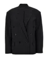 Isabel Marant Klero Checked Double-breasted Wool-blend Blazer In Black