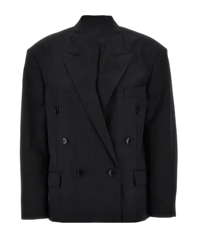 ISABEL MARANT ISABEL MARANT KLERO DOUBLE BREASTED CHECKED BLAZER