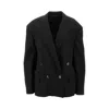 Isabel Marant Klero Checked Double-breasted Wool-blend Blazer In Black