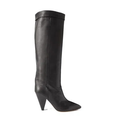 Isabel Marant Knee-length Cone Heel Boots In Black