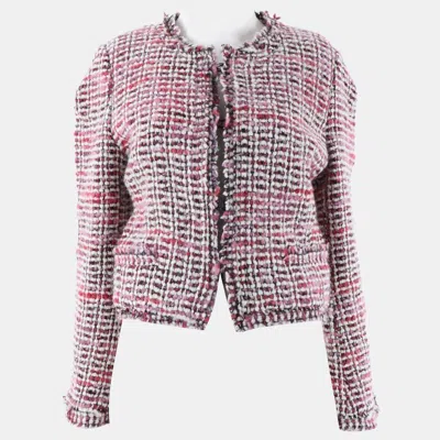 Pre-owned Isabel Marant Knit Multicolor Pink Cotton Nylon Polyester Wool Jacket Size S
