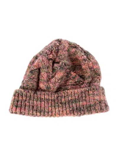 Pre-owned Isabel Marant Knit Wool Beanie In Green/pink
