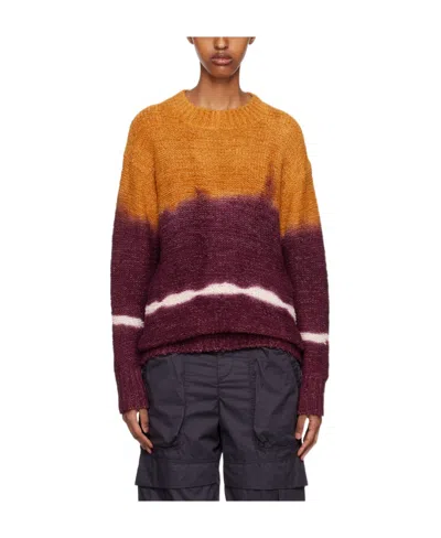 Isabel Marant Knitted Cotton-blended Sweater In Brown