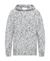 Isabel Marant Knitted Drawstring Hoodie In Gray