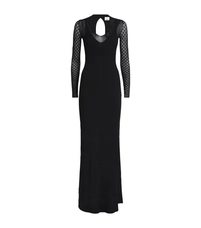 Isabel Marant Knitted Florie Maxi Dress In Black