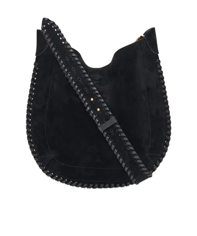 Isabel Marant Oskan Hobo Soft Suede Tote Bag In Black