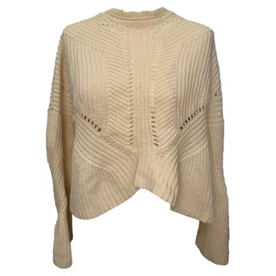 Isabel Marant Knitted Sweater In Ivory Cotton In Neutral