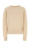 Isabel Marant Puff Sleeves Oversized Knit Sweater In Beige
