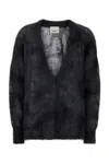 Isabel Marant Charcoal Mohair Blend Mylene Cardigan In Gray