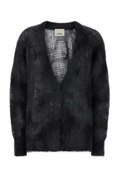 Isabel Marant Charcoal Mohair Blend Mylene Cardigan In Gray