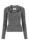 Isabel Marant Zoria Knitted Top In Grey