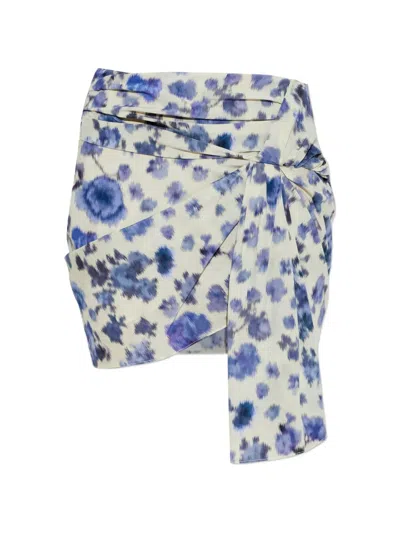 Isabel Marant Knot-detail Mini Skirt In Neutral
