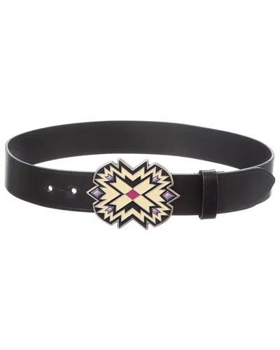 Isabel Marant Konuka Leather Belt In Black