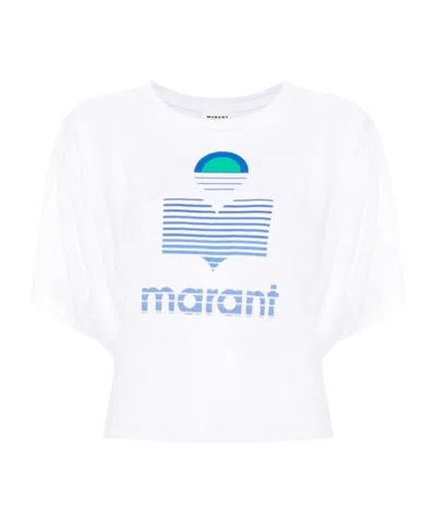 Isabel Marant Kyanza Linen T-shirt In White