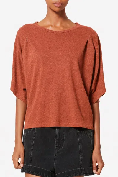 Isabel Marant Kyanza Tee In Dark Rust In Orange