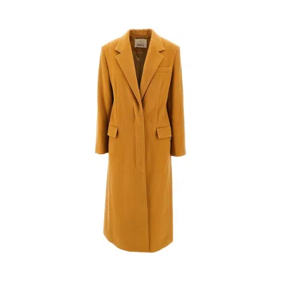 Isabel Marant L And Cashmere Long Coat In Gold