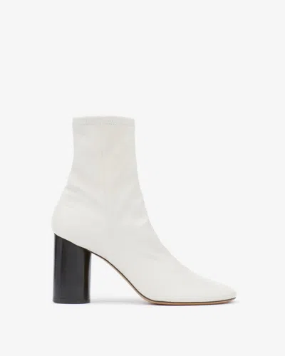 Isabel Marant Labee 85mm Leather Boots In White