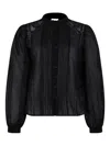 Isabel Marant Lace-insert Button Shirt In Black