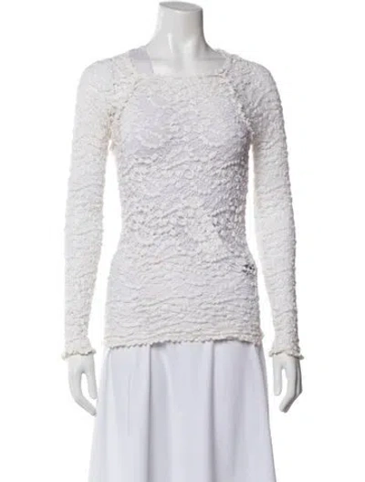 Pre-owned Isabel Marant Lace Lace Pattern Top In White
