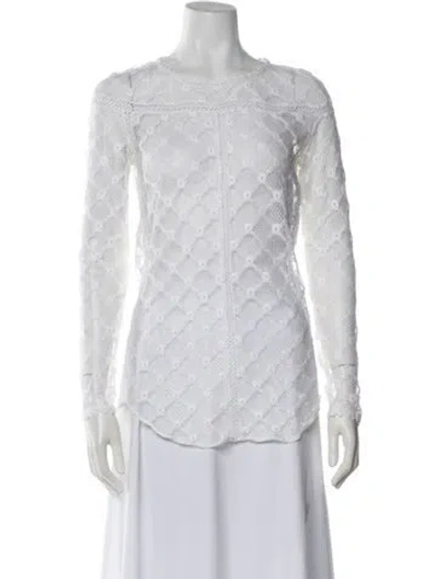 Pre-owned Isabel Marant Lace Pattern Crew Neck Top In Multi