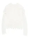 Isabel Marant Lace-pattern Long-sleeve Top In White