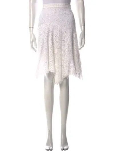 Pre-owned Isabel Marant Lace Pattern Midi Length Skirt In Neutrals