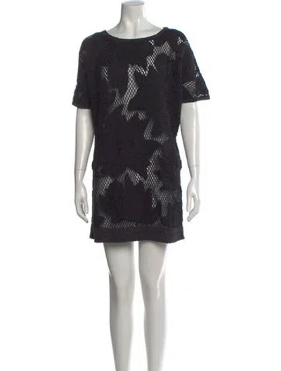 Pre-owned Isabel Marant Lace Pattern Mini Dress In Black