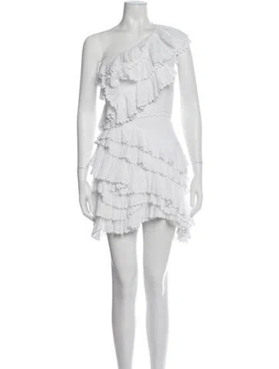Pre-owned Isabel Marant Lace Pattern Mini Dress In Neutral