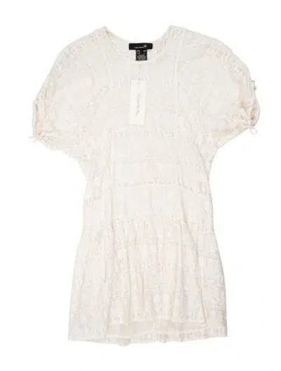 Pre-owned Isabel Marant Lace Pattern Mini Dress In Neutral