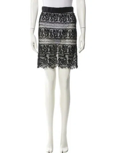 Pre-owned Isabel Marant Lace Pattern Mini Skirt In Multi