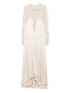 Isabel Marant Lace Ruffle-detail Dress In Neutral