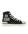 Isabel Marant Ribbed-toe Cap High-top Sneakers In Black