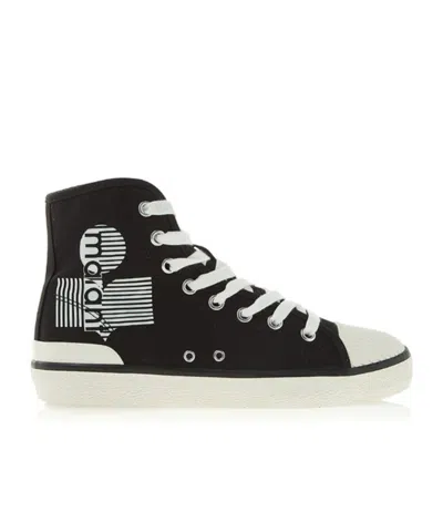 Isabel Marant Ribbed-toe Cap High-top Sneakers In Black